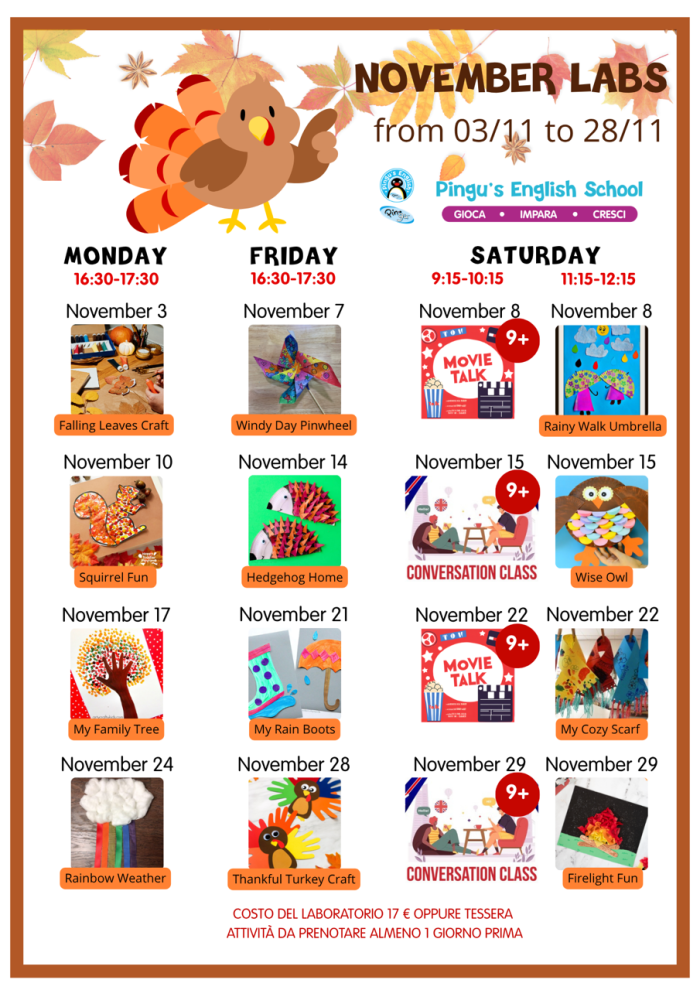 LABORATORI INGLESE NOVEMBRE